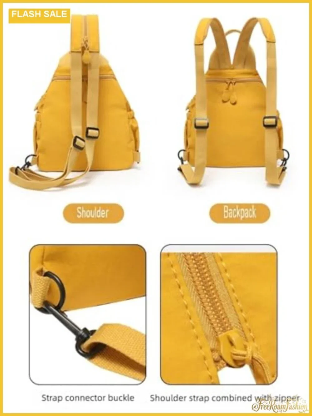 Convertible Sling Backpack Women Water-Resistant Lightweight Nylon Travel Hiking